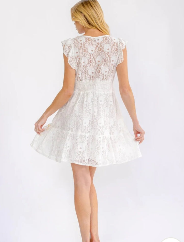 White boho dress