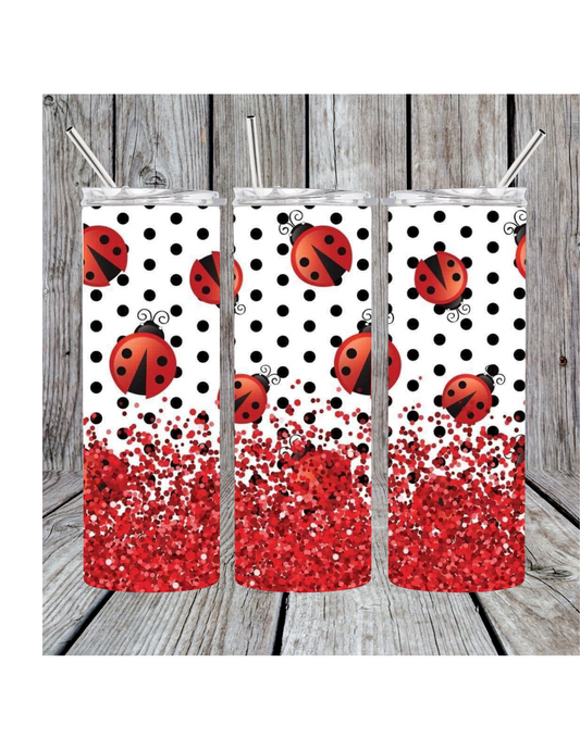 Red ladybug tumbler