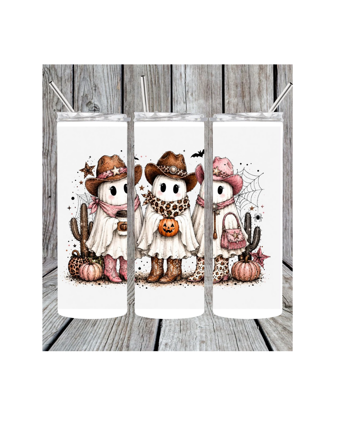 Cowboy ghost tumbler