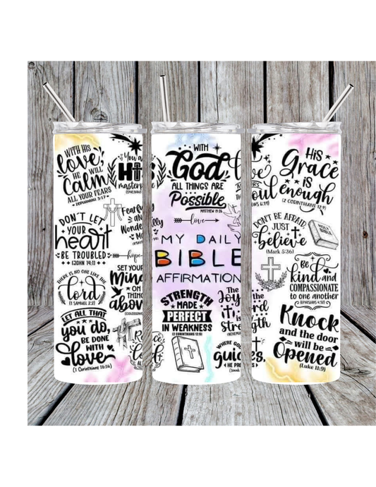Bible affirmation tumbler