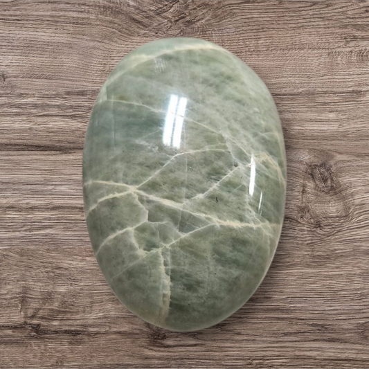 Green Moonstone palm stone