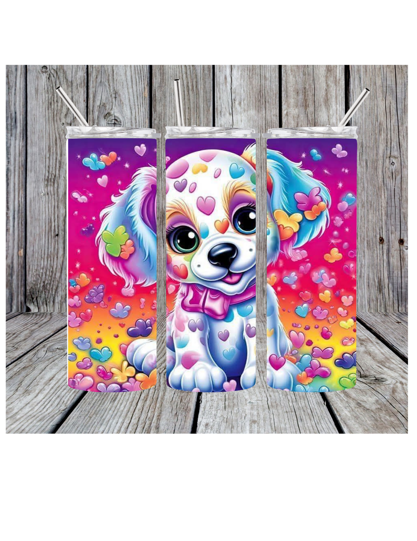 Colorful dog tumbler