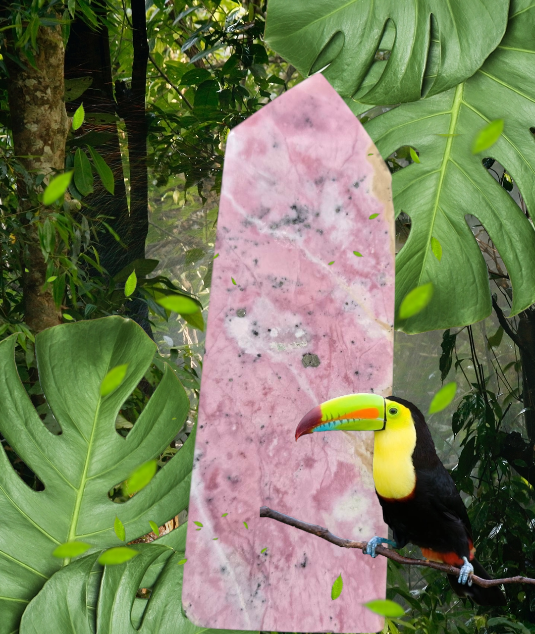 Peruvian rhodonite point