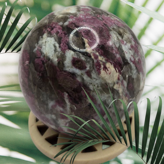 Plum tourmaline sphere