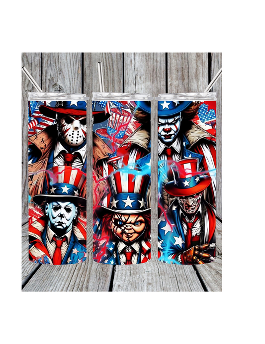 Americana Horror tumbler