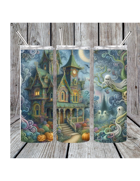 Haunted house tumbler