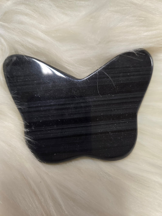 Black lace obsidian butterfly