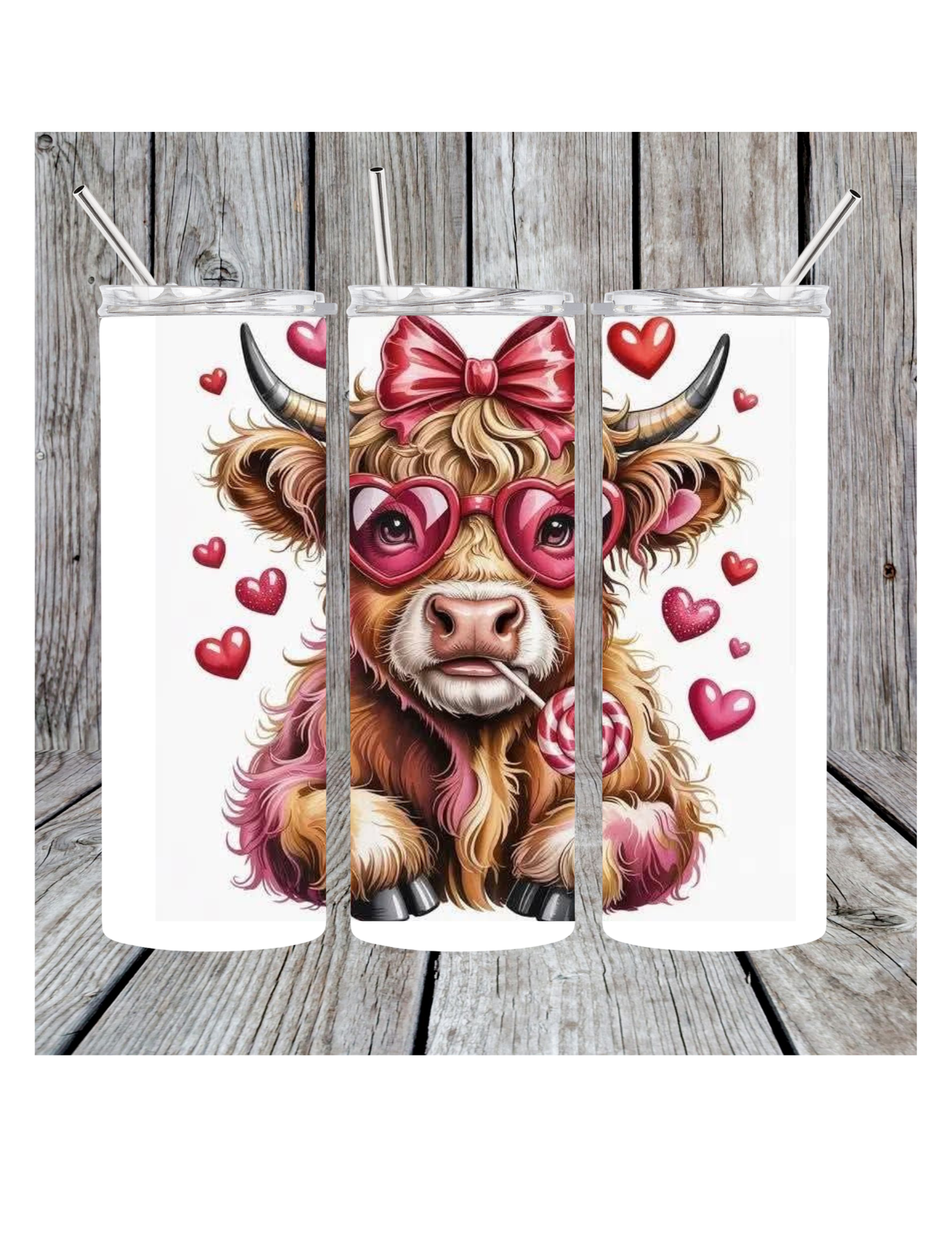 Valentine cow tumbler