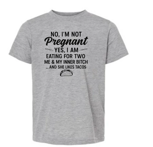 No im not pregnant shirt