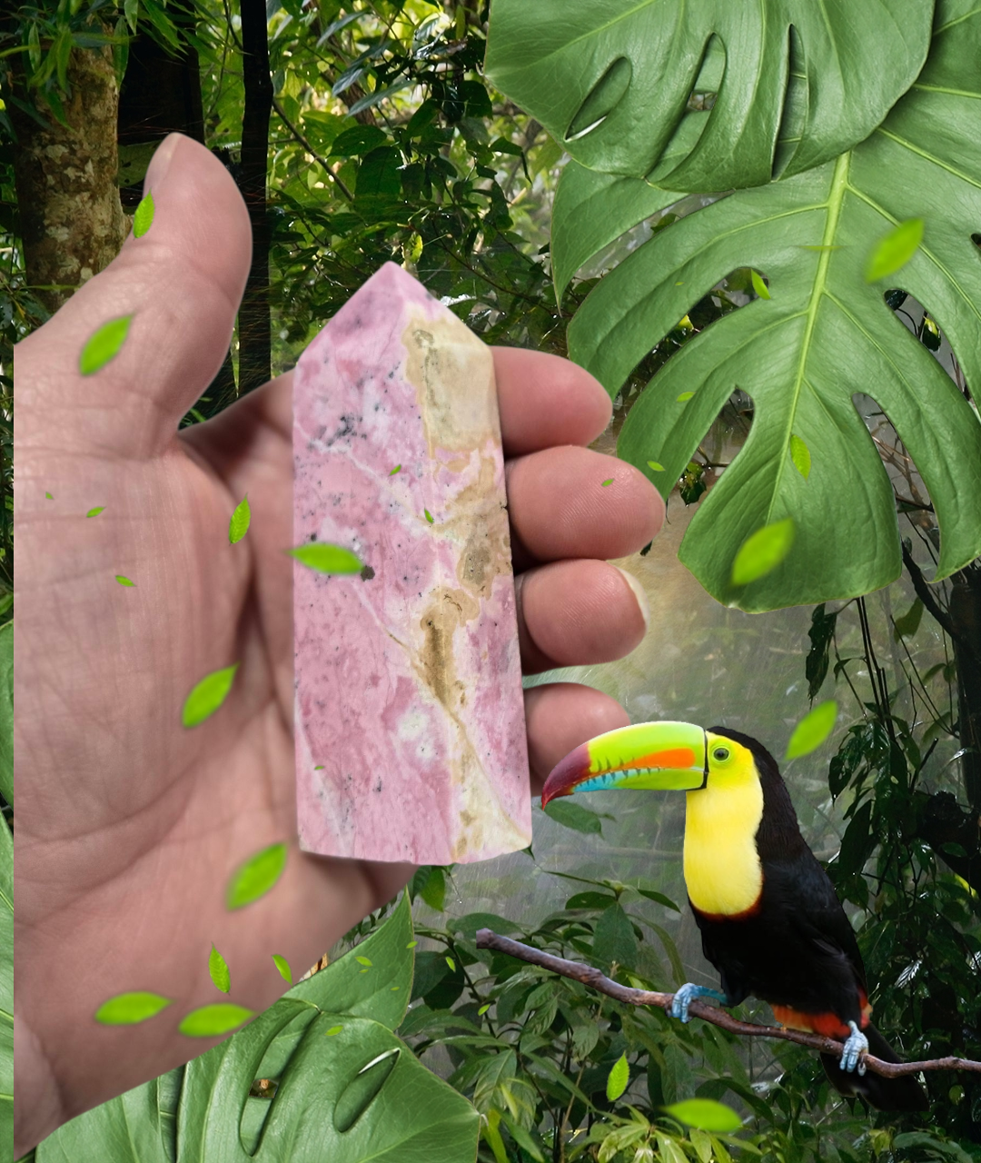 Peruvian rhodonite point