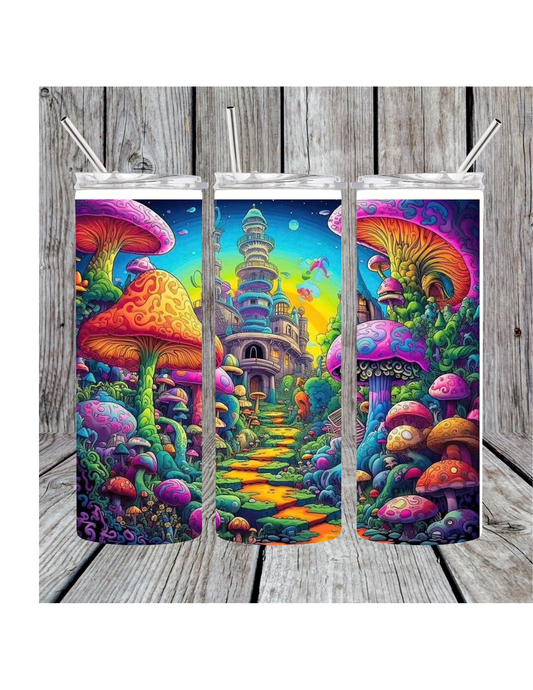 Funky mushroom tumbler