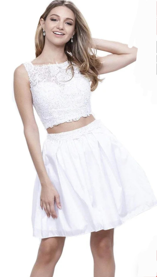 2pc white dress