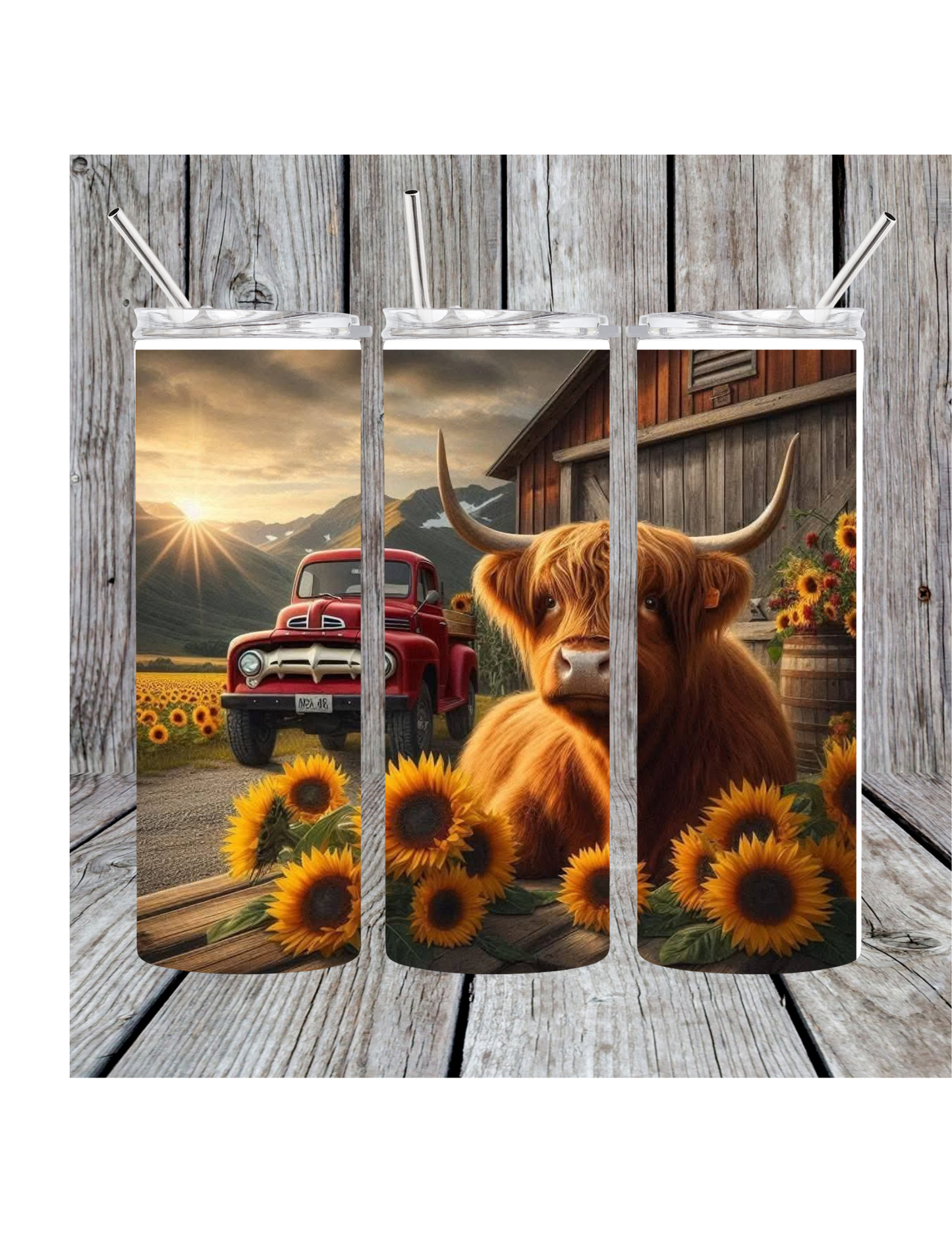 Highland cow tumbler