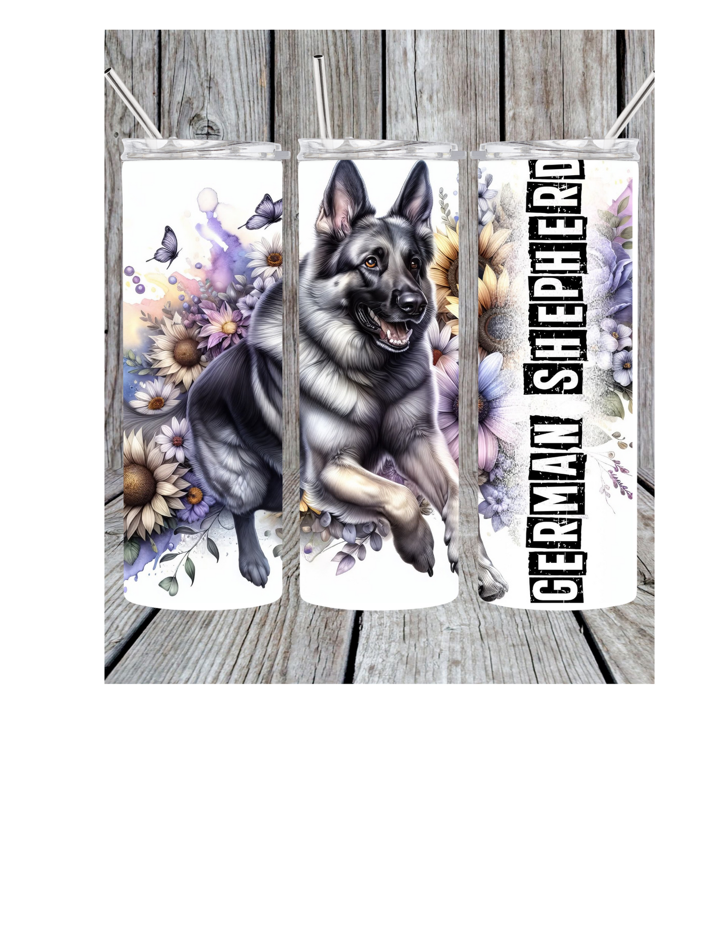 German Shepard tumbler