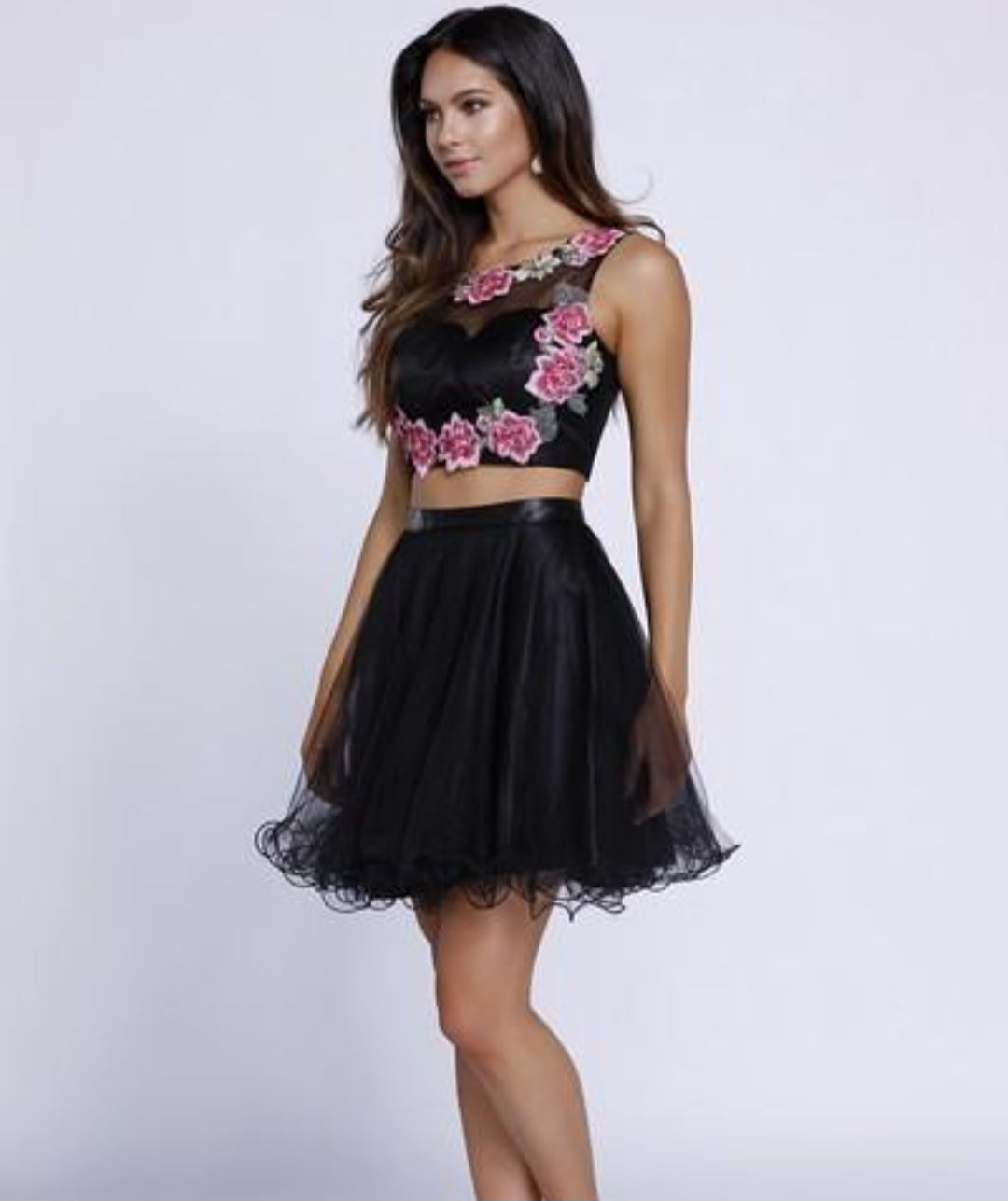 2pc black dress