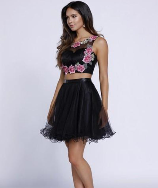 2pc black dress