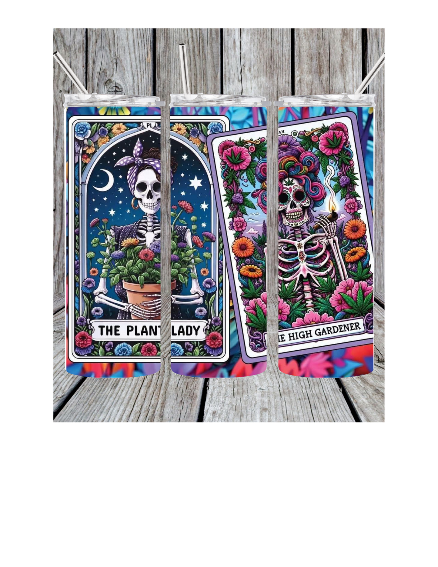 Plant lady tarot tumbler