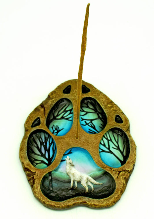 Wolf paw incense burner