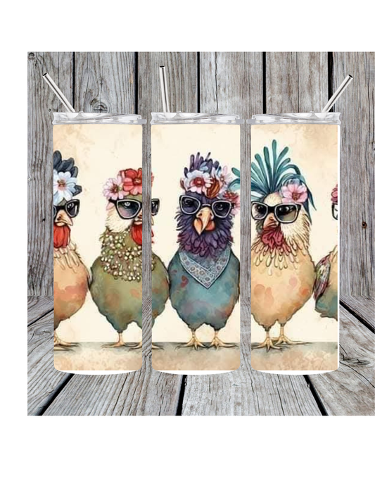 Fancy chicken tumbler