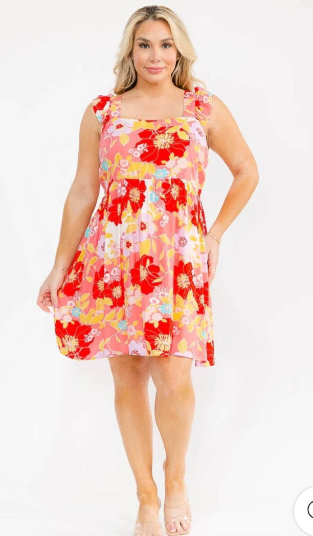 Floral plus size dress