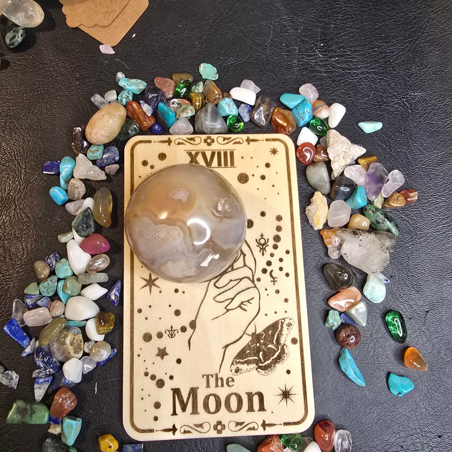 The Moon Tarot Card Sphere Stand