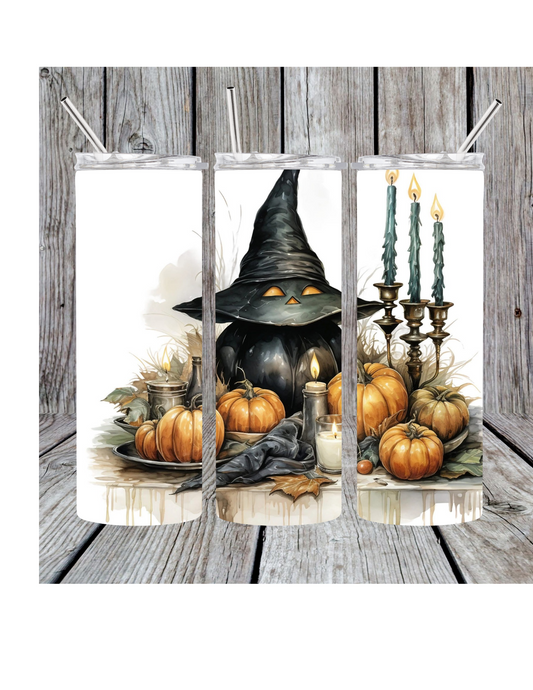 Halloween pumpkin tumbler