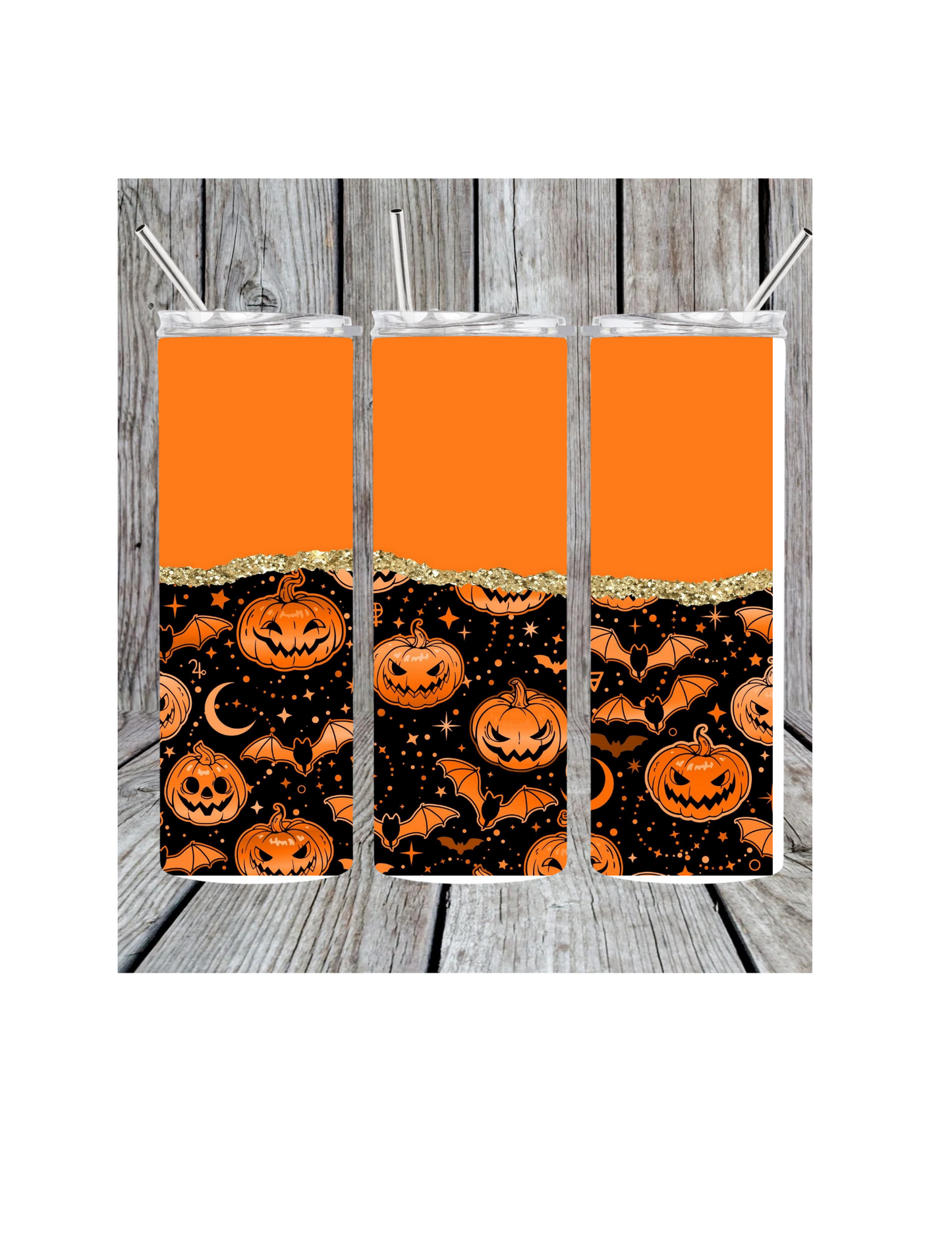 Orange pumpkin tumbler