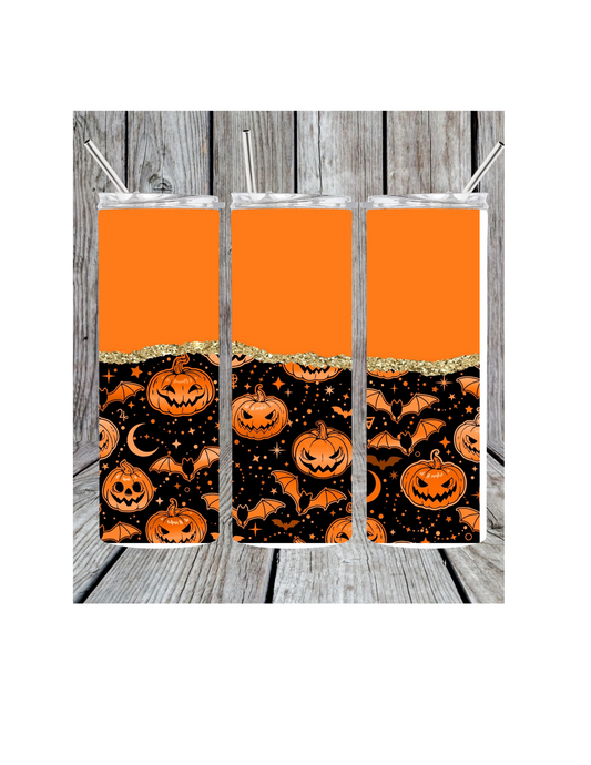 Orange pumpkin tumbler