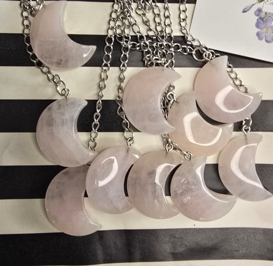 Rose quartz moon tea infuser