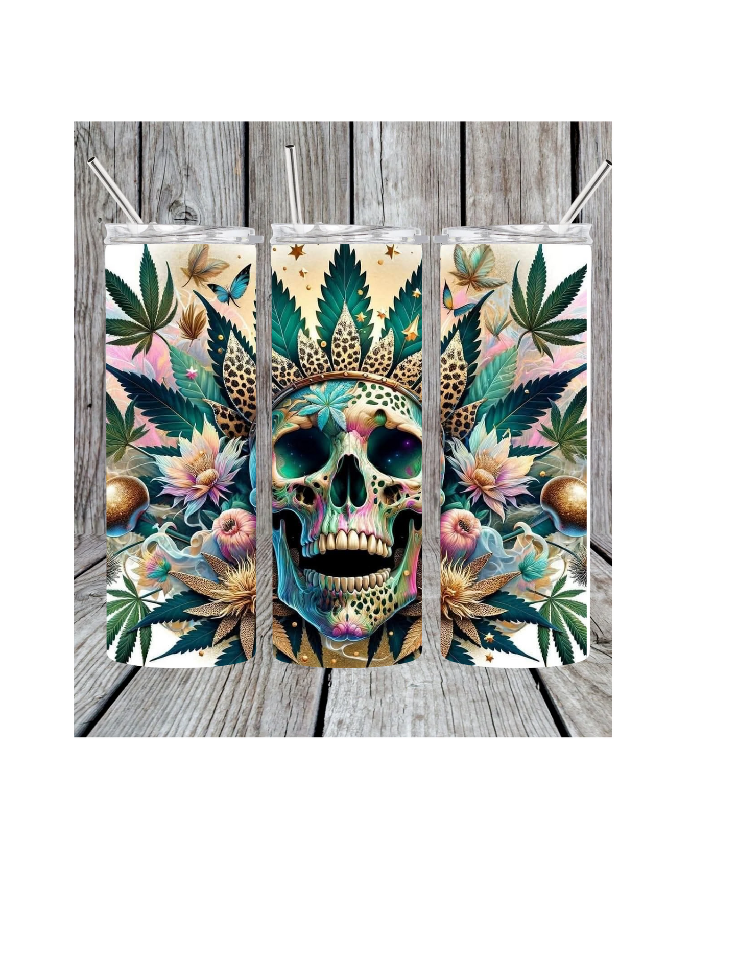 Weed skull tumbler