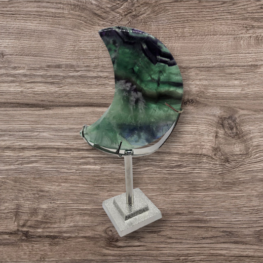 Flourite moon with stand