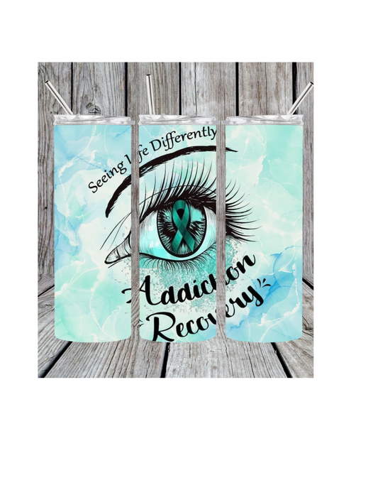 Addiction recovery tumbler