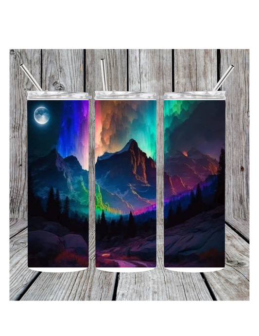 Aurora borealis tumbler