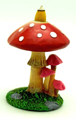 Mushroom back flow burner