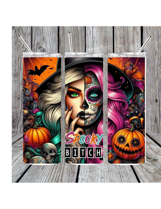 Spooky b@$th tumbler