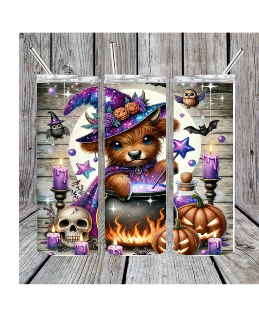 Halloween cow  tumbler