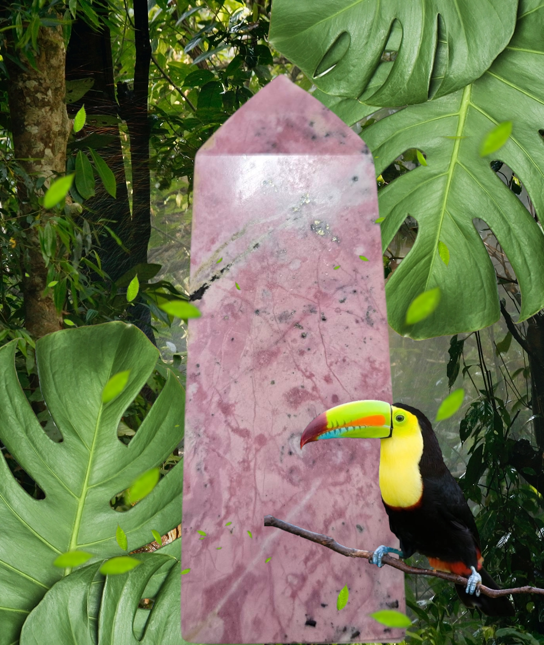 Peruvian rhodonite point