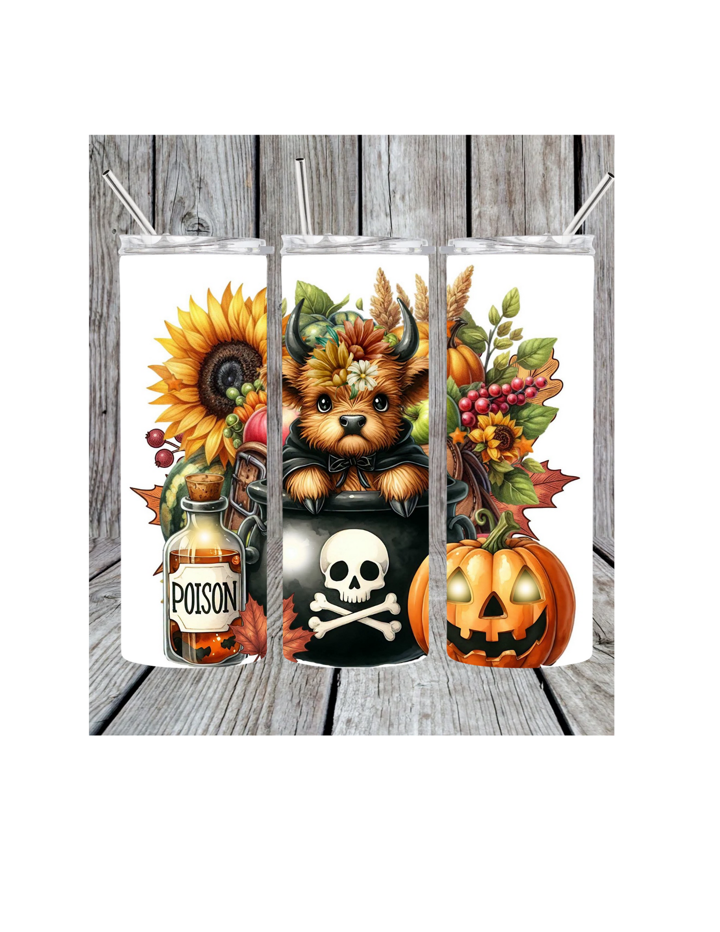 Halloween cow tumbler