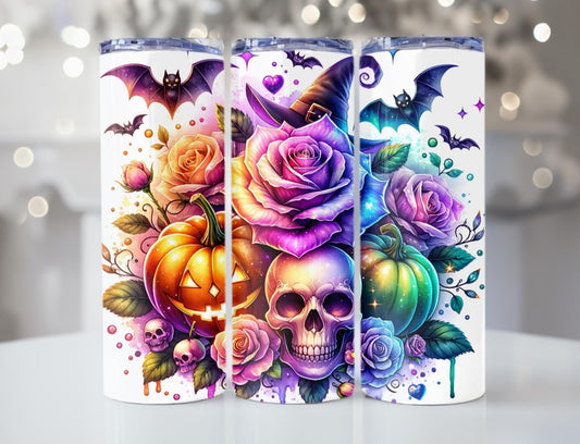Skulls and bats tumbler
