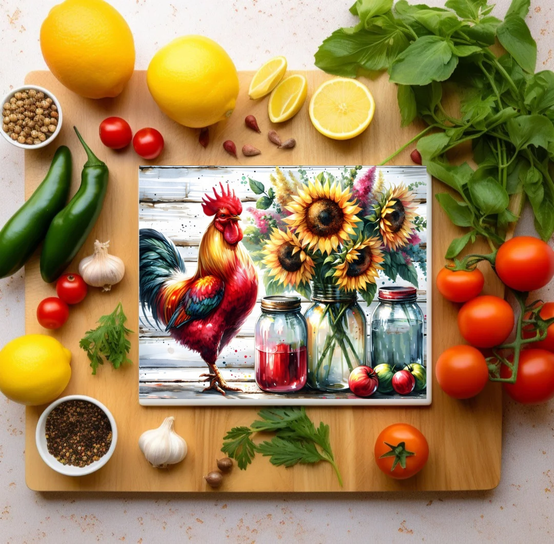 Rooster cutting board