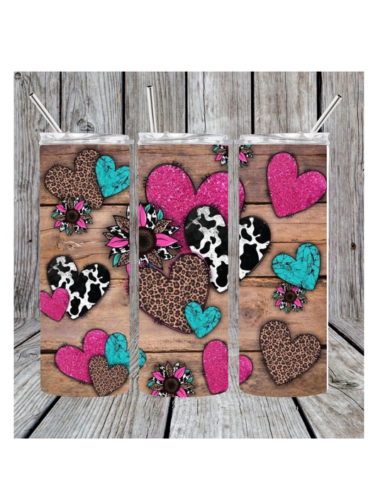 Hearts tumbler