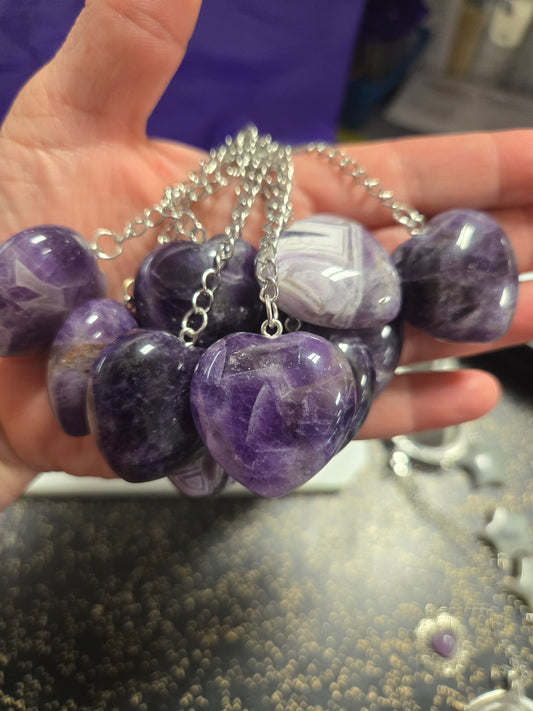 Chevron Amethyst heart tea infuser