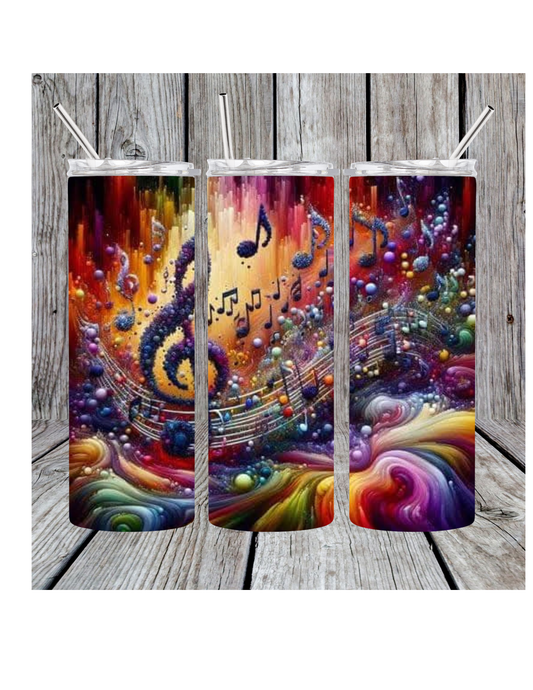 Colorful music tumbler