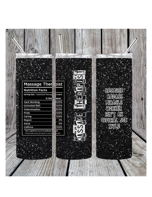 Massage therapist tumbler