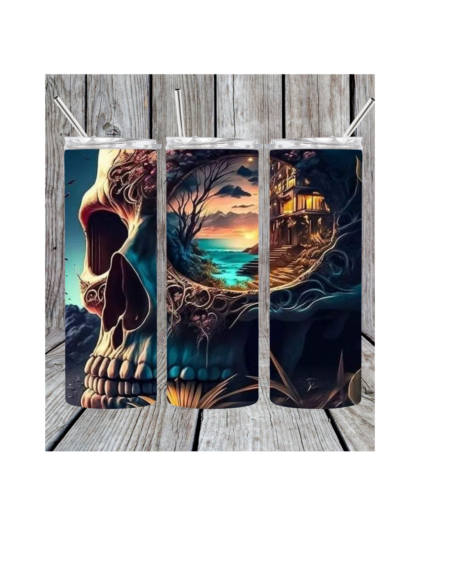 Island skull tumbler