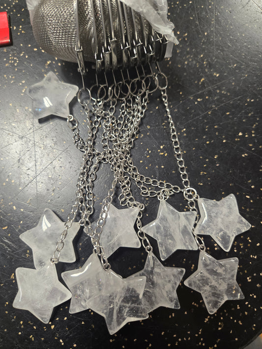 Clear quartz star tea infuser