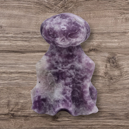Lepidolite ghost pumpkin