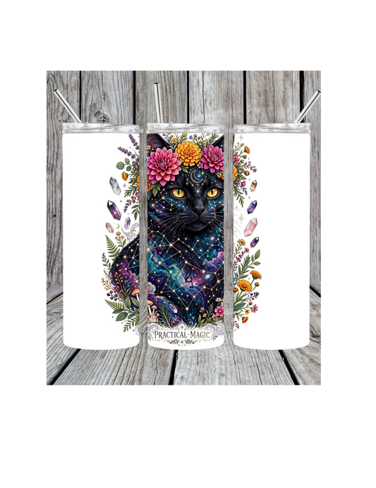 Black cat tumbler