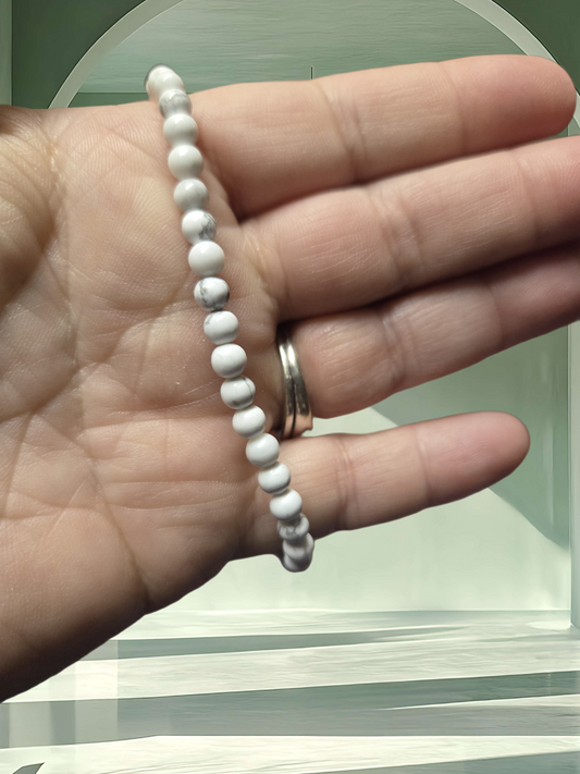 4mm howlite bracelet