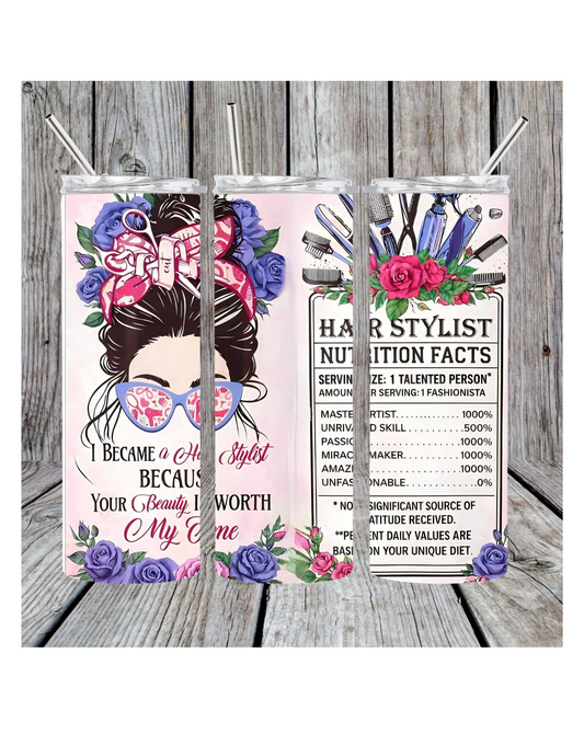 Hairstylist tumbler